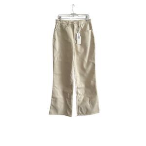 NWT GOOD AMERICAN Faux Leather PantsSz 6/29  Color Bone001